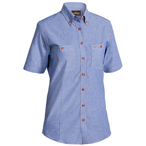 BISLEY  Womens Chambray Shirt - Short Sleeve B71407L