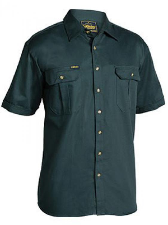 BISLEY Original Cotton Drill Shirt Short Sleeve BS1433 MENS WORKWEAR