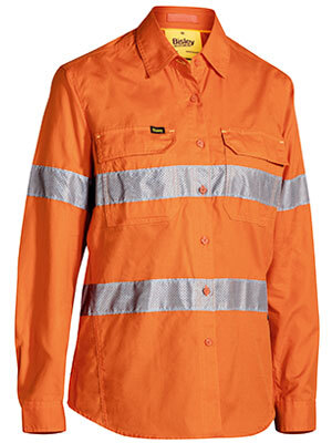 Women's X Airflow Taped Hi Vis Ripstop shirt WOMENS HIGH VISIBILITY - Picture 9 of 10