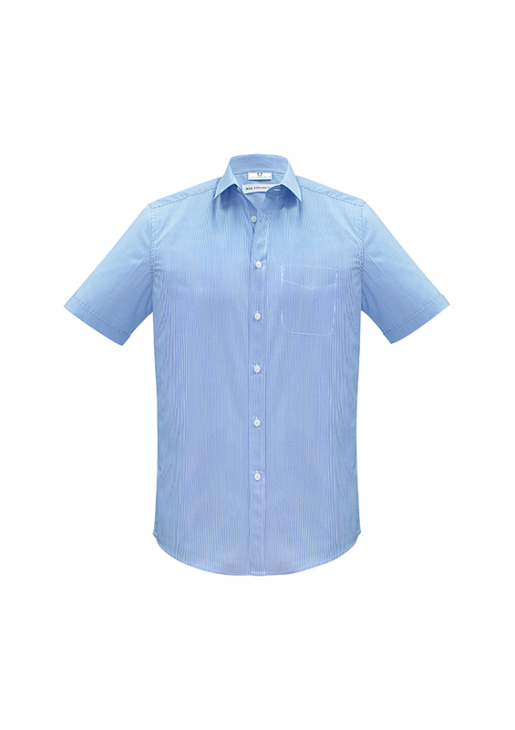 BIZ COLLECTION Mens Euro Short Sleeve Shirt S812MS MENS LEISURE/CORPORATE - Picture 9 of 10