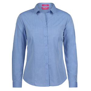 JB's LADIES CLASSIC L/S FINE CHAMBRAY  4FC1L