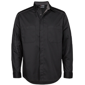 PODIUM L/S INDUSTRY SHIRT   BLACK/CHARCOAL - 5XL