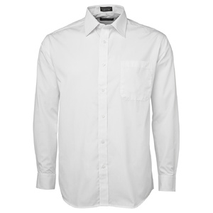 JB's  L/S POPLIN SHIRT   WHITE -  5XL 4P