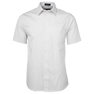 JB's  URBAN S/S POPLIN SHIRT   WHITE/BLACK - 5XL 4PUS