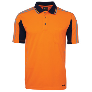 JB's HV 4602.1 S/S ARM TAPE POLO   ORANGE/NAVY-5XL 6AT4S