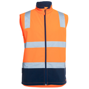 JB's HV (D+N) W/RESIST SOFTSHELL VEST ORANGE/NAVY-5XL 6DWV