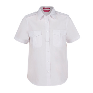 JB's  LADIES S/S EPAULETTE SHIRT  WHITE -24 6ESS1