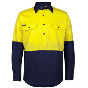 JB's HV CLOSE FRONT L/S 150G WORK SHIRT 6HVCS