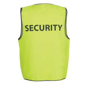 JB's HV SAFETY VEST PRINT  SECURITY 6HVS5