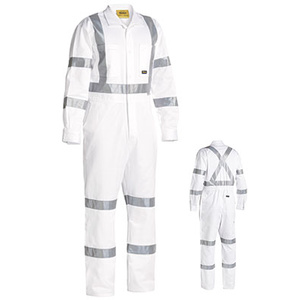 BISLEY  3M Taped White Drill Coverall BC6806T