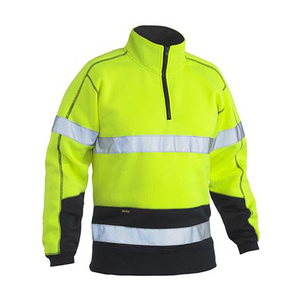 BISLEY Taped hi vis two tone fleece pullover with rib cuffs BK6989T
