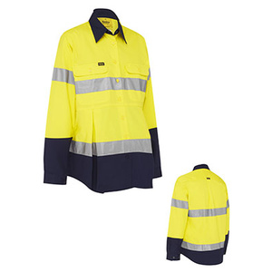 Women's Taped Hi Vis Maternity Drill Shirt