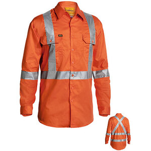 3M X Taped Hi Vis Long Sleeve Mens Drill Shirt