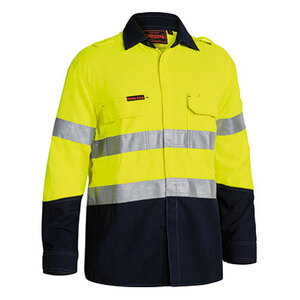 TenCate Tecasafe® Plus Taped Two Tone Hi Vis FR Non Vented Shirt - Long Sleeve