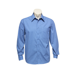 BIZ COLLECTION Mens Micro Check Long Sleeve Shirt SH816