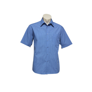 BIZ COLLECTION Mens Micro Check Short Sleeve Shirt SH817