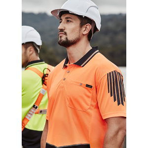 SYZMIK Mens Hi Vis Flux S/S Polo ZH315